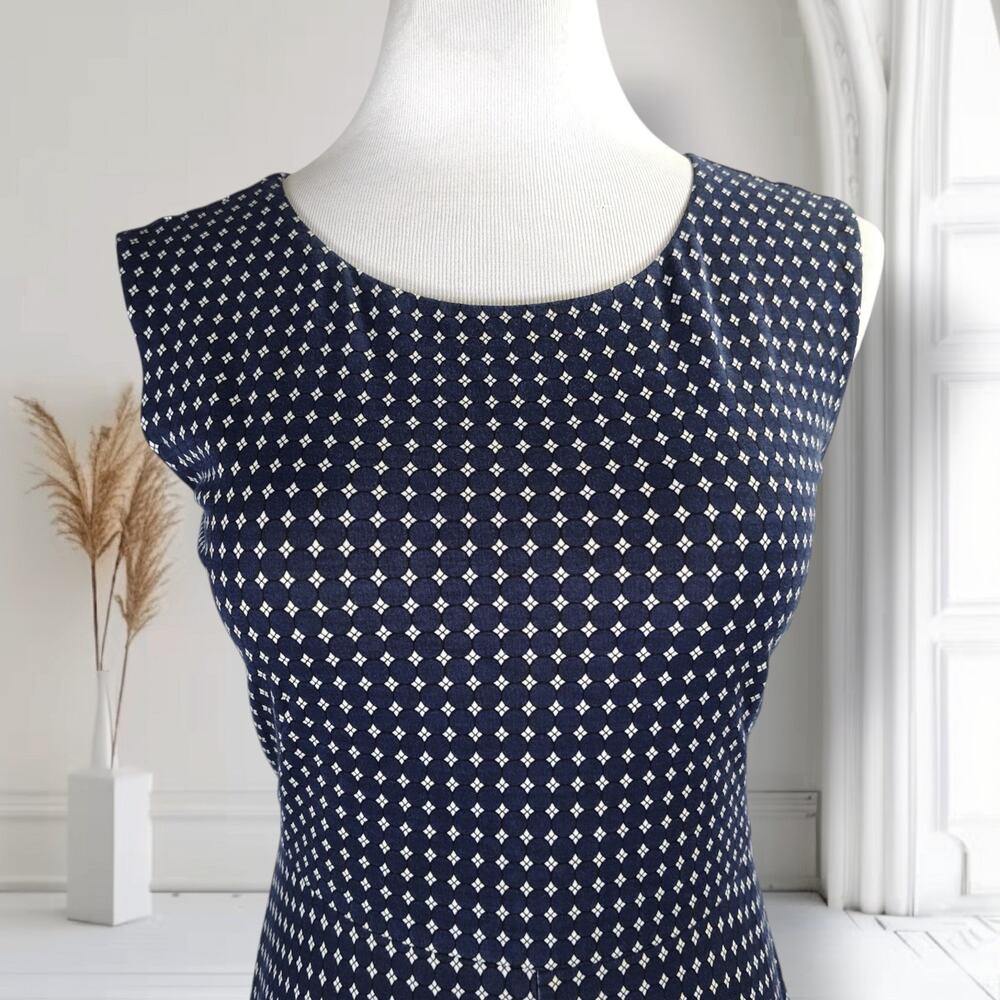 Weekend Max Mara NWT Navy Fit Flare Midi Dress Stretch Jersey Size S - Picture 8 of 16